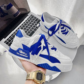 Designer Shoes for Men Casual Platform Sneakes Two-tone Lace Up Trainers Fashion Student Sneakes Mens Vulcanized Tenis Masculino